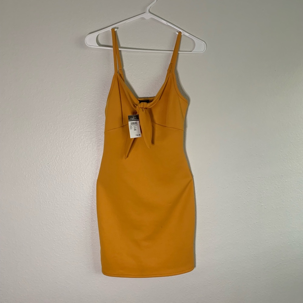 XS Rue 21 Mustard Colored Dress